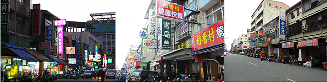 南門路上餐廳林立